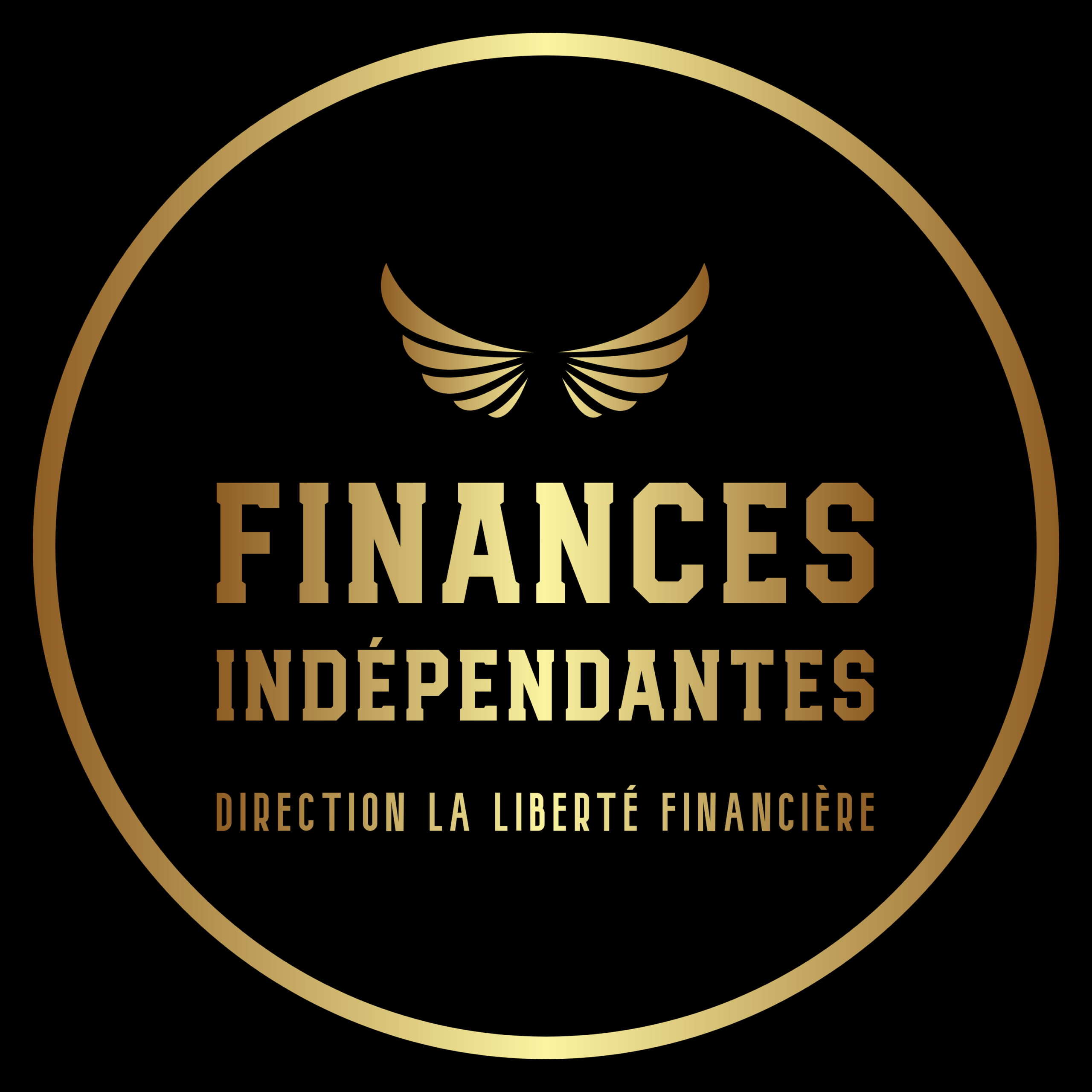 Color logo with background finances independantes